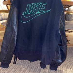Nike Black and Blue Quilted Jacket
